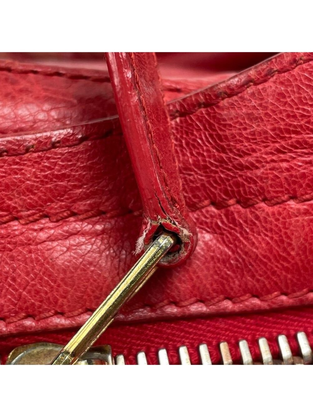 Balenciaga the Giant Part Time 2-Way Shoulder Bag Leather Red - Picture 7 of 12
